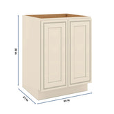J&K Pearl Glazed H9 Vanity Base FHD 24" W x 33" H x 21" D