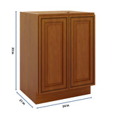 J&K Mocha Glazed K10 Vanity Base FHD 24" W x 33" H x 21" D