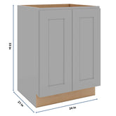 J&K Castle Grey S5 Vanity Base FHD 24" W x 33" H x 21" D