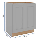 J&K Castle Grey S5 Vanity Base FHD 27" W x 33" H x 21" D