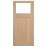 36x80 in Exterior Wood Door Slab | Craftsman 1 Lite