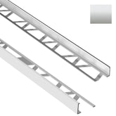Silver Tile Edge 3/8 in. by 8 ft. Aluminum L Angle Edging for Wall or Floor