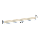 J&K Pearl Glazed H9 96" W Traditional Light Rail Molding