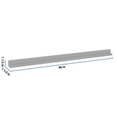 J&K Castle Grey S5 96" W Traditional Light Rail Molding