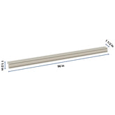 J&K Pebble B6 96" W Traditional Light Rail Molding