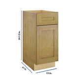Modernform Cabinet Natural Shaker 15" W X 34 1/2" H X 21" D Base 1 Door/1 Drawer