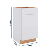 Modernform Cabinet Matte White 18" W X 34 1/2" H X 21" D Base 1 Door/1 Drawer