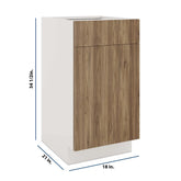 Modernform Cabinet Walnut 18" W X 34 1/2" H X 21" D Base 1 Door/1 Drawer
