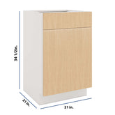 Modernform Cabinet Natural Oak 21" W X 34 1/2" H X 21" D Base 1 Door/1 Drawer