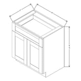 Fabuwood Allure Onyx Cobblestone  30"W X 34 1/2"H Vanity Base