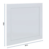 J&K White Shaker S8 Vanity Drawer Front A 30" W x 28 1/2" H