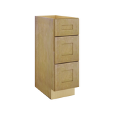 Modernform Cabinet Natural Shaker 12" W X 34 1/2" H X 21" D Vanity Base with 3 Drawers