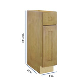 Modernform Cabinet Natural Shaker 09" W X 34 1/2" H X 21" D Base 1 Door/1 Drawer