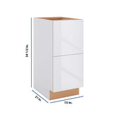 Modernform Cabinet Gloss White 15" W X 34 1/2" H X 21" D Vanity Base with 2 Drawers