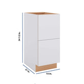 Modernform Cabinet Matte White 15" W X 34 1/2" H X 21" D Vanity Base with 2 Drawers