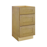 Modernform Cabinet Natural Shaker 18" W X 34 1/2" H X 21" D Vanity Base with 3 Drawers