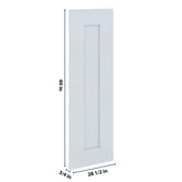 J&K White Shaker S8 Vanity Drawer Front 09" W x 28 1/2" H