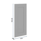 J&K Castle Grey S5 Vanity Drawer Front 12" W x 28 1/2" H