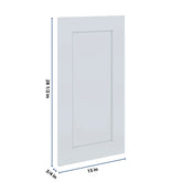 J&K White Shaker S8 Vanity Drawer Front 15" W x 28 1/2" H