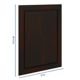 J&K Espresso K8 Vanity Drawer Front 21" W x 28 1/2" H