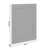 J&K Castle Grey S5 Vanity Drawer Front 21" W x 28 1/2" H
