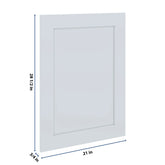 J&K White Shaker S8 Vanity Drawer Front 21" W x 28 1/2" H