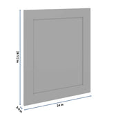 J&K Castle Grey S5 Vanity Drawer Front 24" W x 28 1/2" H