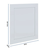 J&K White Shaker S8 Vanity Drawer Front 24" W x 28 1/2" H