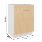 Modernform Cabinet Natural Oak 24" W X 34 1/2" H X 21" D Vanity Sink Base 1 Doors/1 False Front