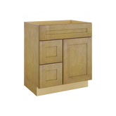 Modernform Cabinet Natural Shaker 30" W X 34 1/2" H X 21" D Combo Cabinet w/2 Tub Drawers