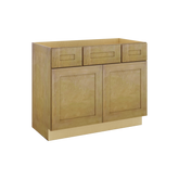 Modernform Cabinet Natural Shaker 42" W X 34 1/2" H X 21" D Combo Cabinet w/2 Side Drawers