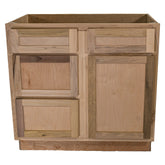 36 in. Sink and Drawer Base Vanity Bathroom Cabinet in Unfinished Poplar | Shaker Style
