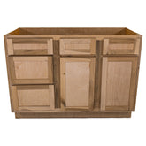 48 in. Sink & Drawer Bathroom Vanity Base Cabinet in Unfinished Poplar | Shaker Style