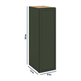 Modernform Cabinet Slim Sage Green 09" W X 30" H X 12" D Single Door Wall Cabinet