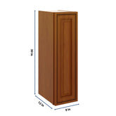 J&K Mocha Glazed K10 Single Door Wall Cabinet - 09" W x 30" H