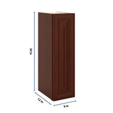 J&K Mahogany J5 Single Door Wall Cabinet - 09" W x 30" H