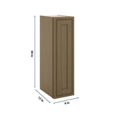 J&K Hazel H8 Single Door Wall Cabinet - 09" W x 30" H
