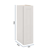 J&K Pure B5 Single Door Wall Cabinet - 09" W x 30" H