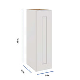 Modernform Cabinet White Shaker 09" W X 30" H X 12" D Single Door Wall Cabinet
