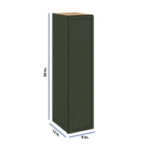 Modernform Cabinet Slim Sage Green 09" W X 36" H X 12" D Single Door Wall Cabinet