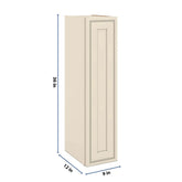 J&K Pearl Glazed H9 Single Door Wall Cabinet - 09" W x 36" H