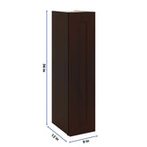 J&K Java Coffee S1 Single Door Wall Cabinet - 09" W x 36" H