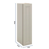J&K Pebble B6 Single Door Wall Cabinet - 09" W x 36" H