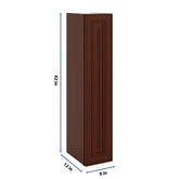 J&K Mahogany J5 Single Door Wall Cabinet - 09" W x 42" H