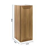 J&K Butterscotch B8 Single Door Wall Cabinet - 12" W x 30" H
