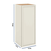 Modernform Cabinet Slim Dove White 12" W X 30" H X 12" D Single Door Wall Cabinet
