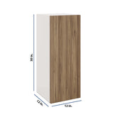 Modernform Cabinet Walnut 12" W X 30" H X 12" D Single Door Wall Cabinet