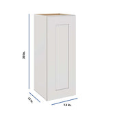 Modernform Cabinet White Shaker 12" W X 30" H X 12" D Single Door Wall Cabinet