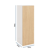 Modernform Cabinet Natural Oak 12" W X 36" H X 12" D Single Door Wall Cabinet