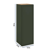 Modernform Cabinet Slim Sage Green 12" W X 36" H X 12" D Single Door Wall Cabinet